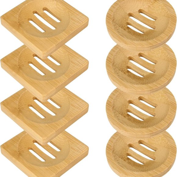 💲BOGO💲 NEW Set of 2 Bamboo Soap Holders - Picture 3 of 9
